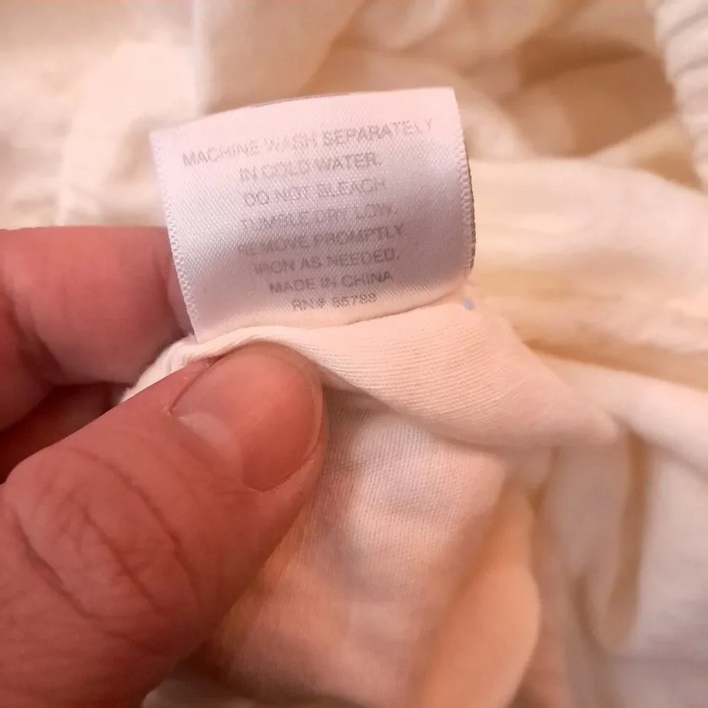 Waterford Linens‎ King fitted bed sheet cream off white 100% Cotton flannel